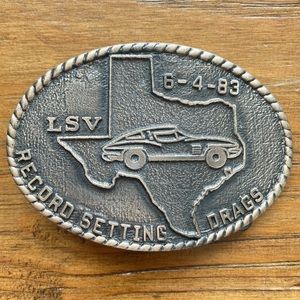 LSV 1983 Vintage Drag Racing Belt Buckle